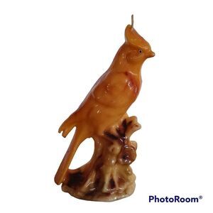 Vintage Unique Novelty Wax Candle - Bird on Perch - Vintage Rare UNIQUE Unlit